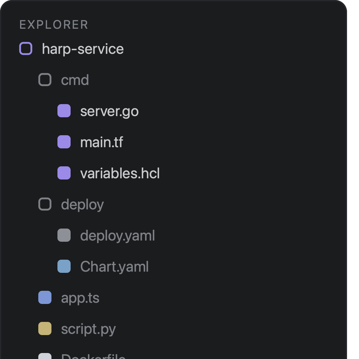 harp — minimal icons